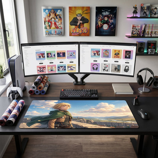 Armin anime mouse pad XL gaming desk mat Surveying Horizon Cinematic Landscape