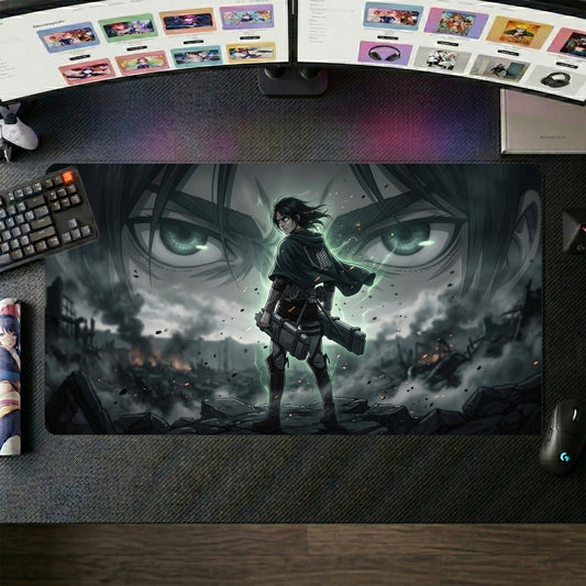 Eren anime mouse pad XL gaming desk mat Colossal Titan Cinematic Destruction