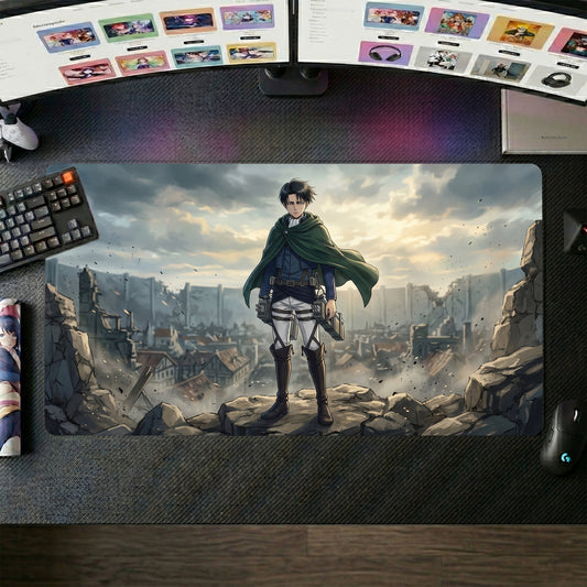 Eren anime mouse pad XL gaming desk mat Post Apocalyptic Cinematic Portrait 1