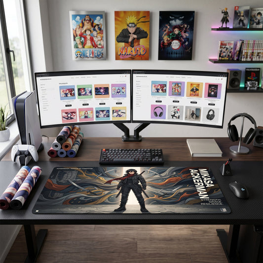 Mikasa Ackerman anime mouse pad XL gaming desk mat Wings Of Freedom Portrait