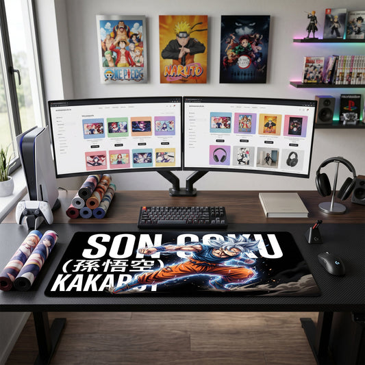 Goku anime mouse pad XL gaming desk mat Kakarot Electric Pose