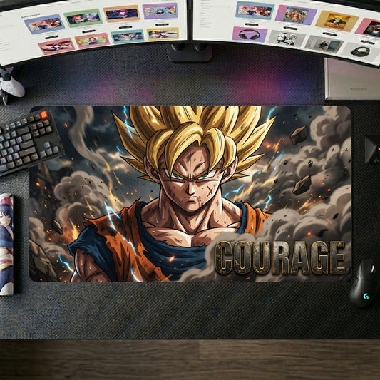 Goku anime mouse pad XL gaming desk mat Super Saiyan Courage