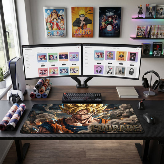 Goku anime mouse pad XL gaming desk mat Super Saiyan Courage
