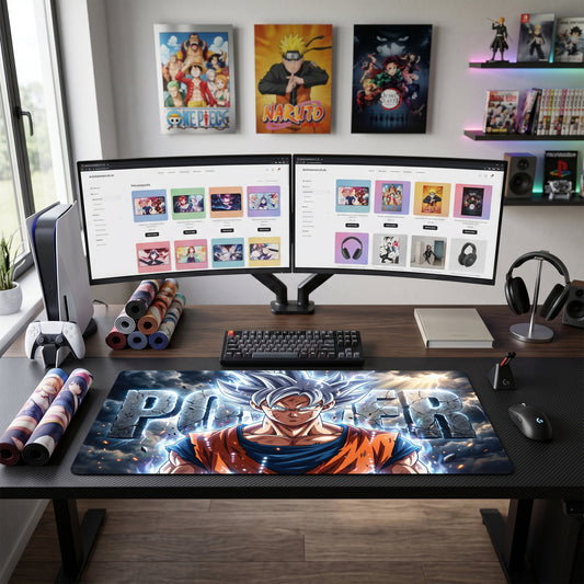 Goku anime mouse pad XL gaming desk mat Super Saiyan Power 2