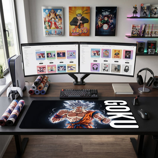 Goku anime mouse pad XL gaming desk mat Ultra Instinct Pose 1