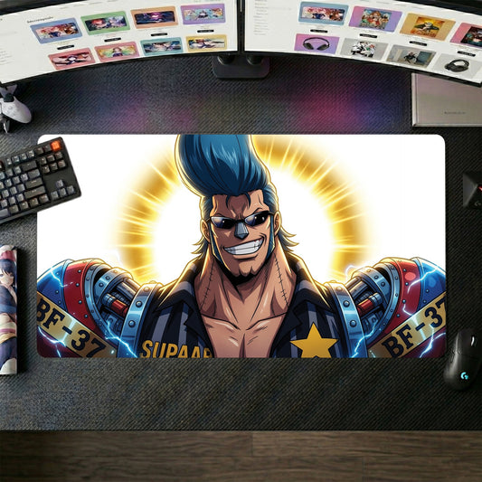 Franky anime mouse pad XL gaming desk mat Cyber Explosion