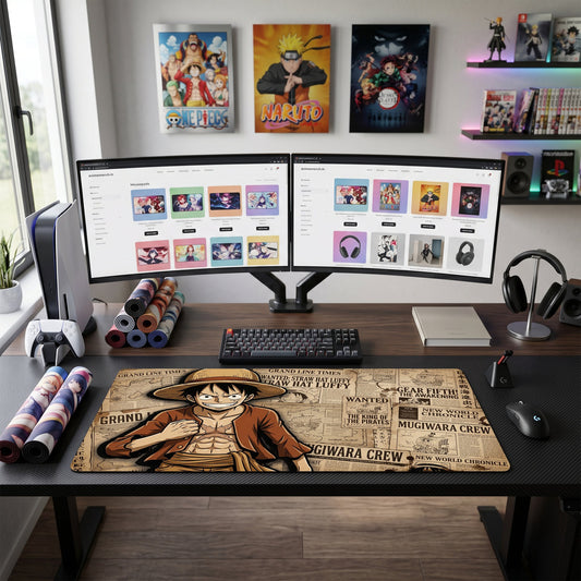 Luffy anime mouse pad XL gaming desk mat Gearing Up Adventure
