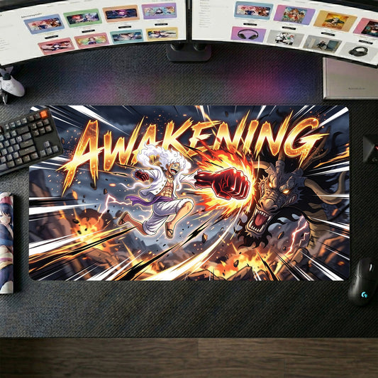 Sanji anime mouse pad XL gaming desk mat Awakening Flame Fist