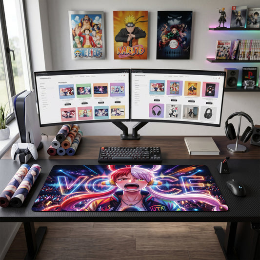 Uta anime mouse pad XL gaming desk mat Neon Vocal Power