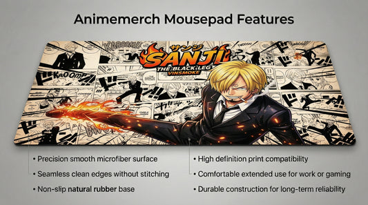 Sanji anime mouse pad XL gaming desk mat One Piece