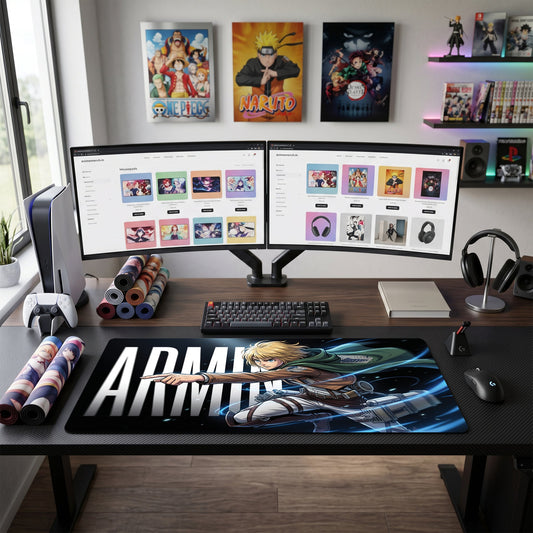 Armin anime mouse pad XL gaming desk mat 3D Cinematic Action Pose