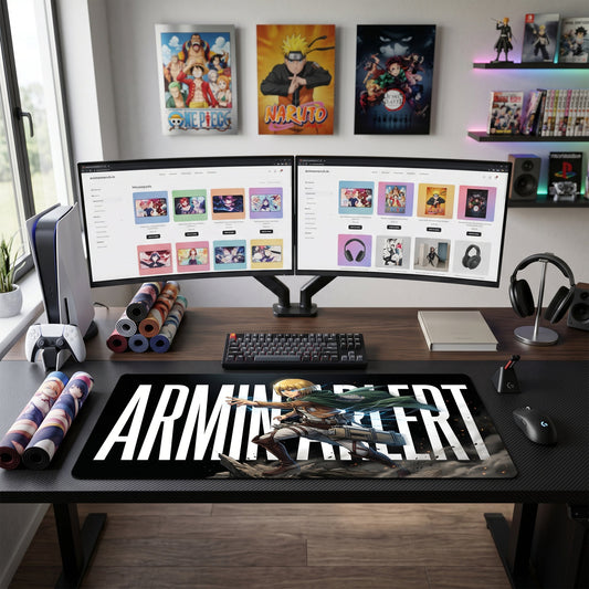 Armin anime mouse pad XL gaming desk mat 3D Cinematic Dark Action