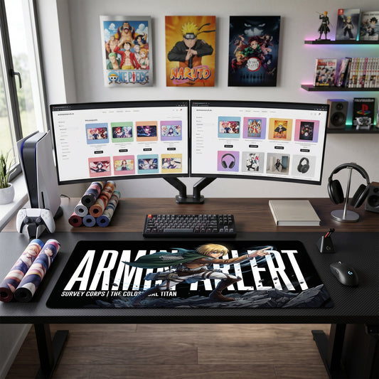 Armin anime mouse pad XL gaming desk mat Colossal Titan Cinematic Pose