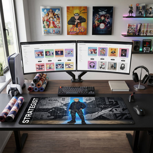 Armin anime mouse pad XL gaming desk mat Dark Cinematic Strategist Portrait