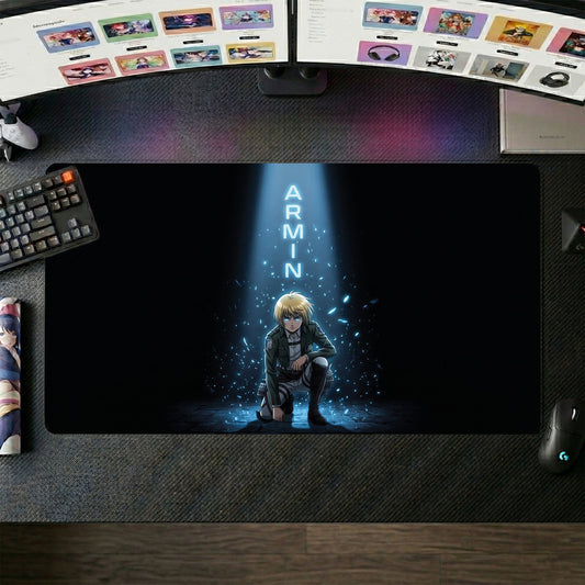 Armin anime mouse pad XL gaming desk mat Dramatic Spotlight Cinematic Portrait