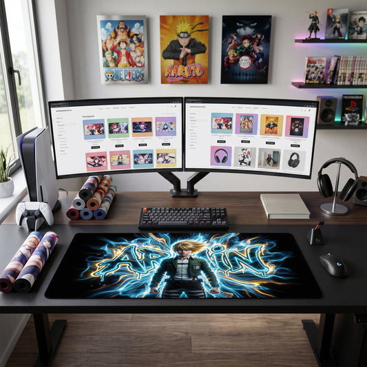 Armin anime mouse pad XL gaming desk mat Electric Grunge Portrait