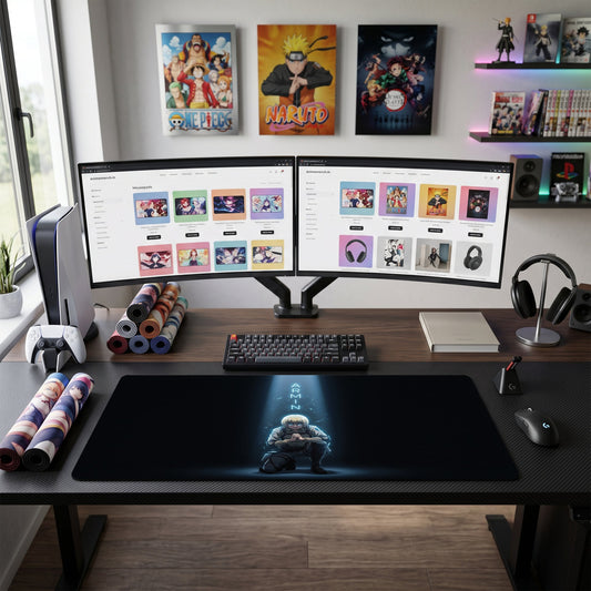 Armin anime mouse pad XL gaming desk mat Glowing Spotlight Dramatic Portrait
