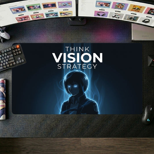 Armin anime mouse pad XL gaming desk mat Glowing Vision Strategy Portrait