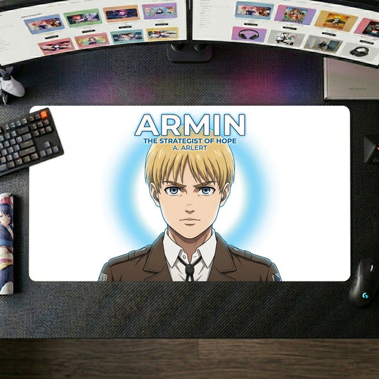 Armin anime mouse pad XL gaming desk mat Hopeful Strategist Portrait