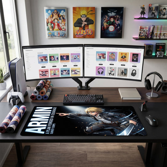 Armin anime mouse pad XL gaming desk mat Survey Corps Cinematic Action
