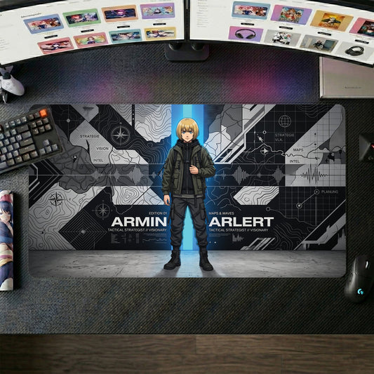 Armin anime mouse pad XL gaming desk mat Tactical Stealth Portrait