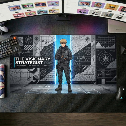 Armin anime mouse pad XL gaming desk mat Technical Visionary Cinematic Portrait