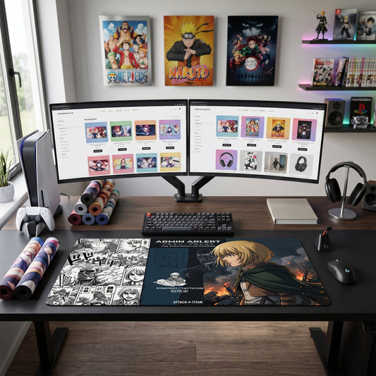Armin Arlert anime mouse pad XL gaming desk mat Manga Cinematic Portrait