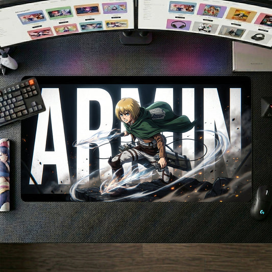 Armin anime mouse pad XL gaming desk mat Cinematic Blade Swing