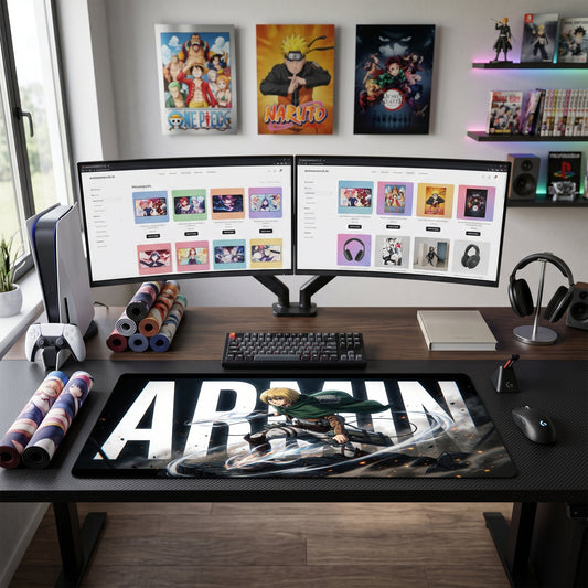 Armin anime mouse pad XL gaming desk mat Cinematic Blade Swing