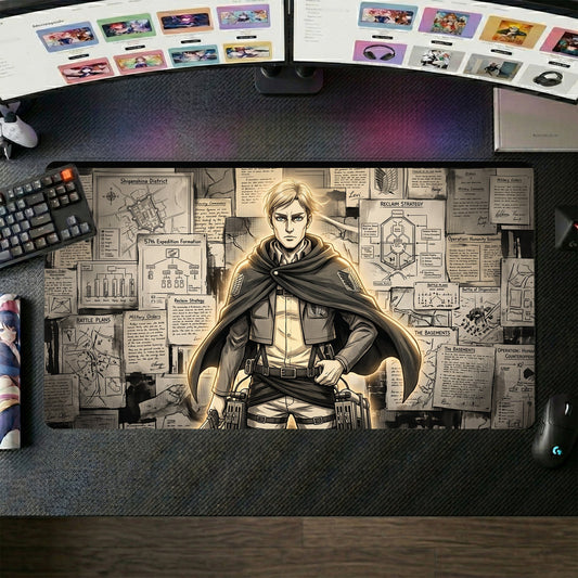 Armin anime mouse pad XL gaming desk mat Dark Academic Manga Portrait