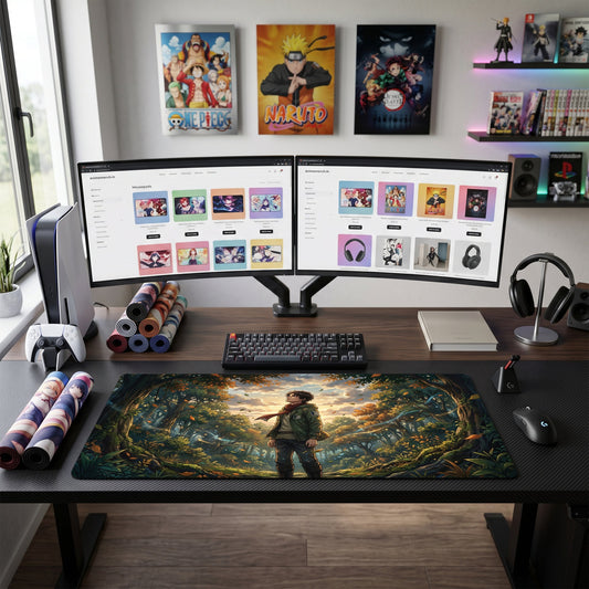 Armin anime mouse pad XL gaming desk mat Forest Path Cinematic Portrait