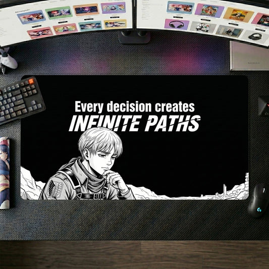 Armin anime mouse pad XL gaming desk mat Infinite Paths Manga Portrait