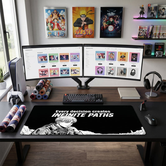 Armin anime mouse pad XL gaming desk mat Infinite Paths Manga Portrait