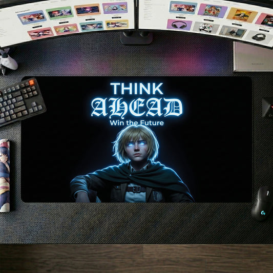 Armin anime mouse pad XL gaming desk mat Neon Glowing Portrait
