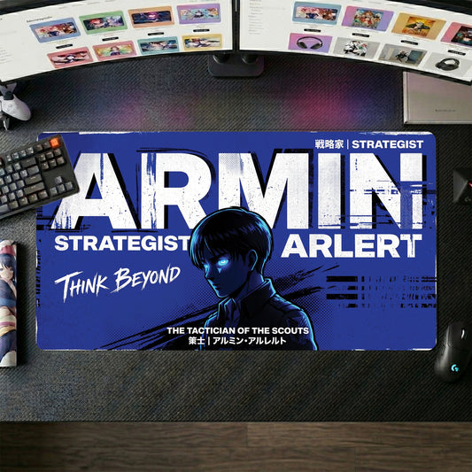 Armin anime mouse pad XL gaming desk mat Think Beyond Dark Portrait