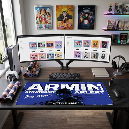 Armin anime mouse pad XL gaming desk mat Think Beyond Dark Portrait