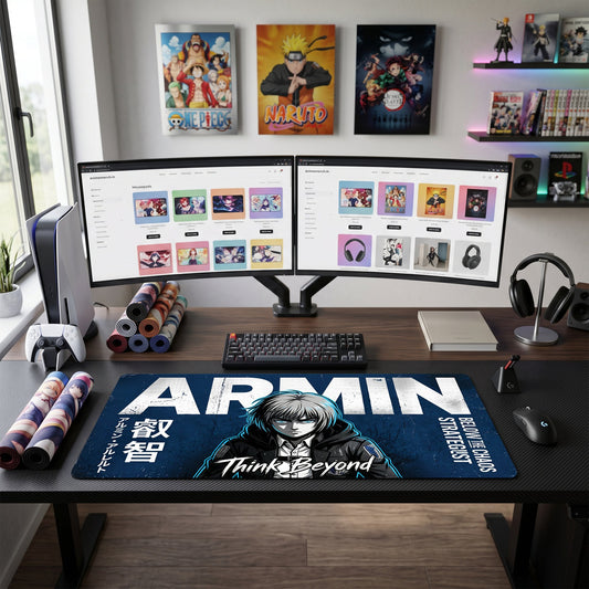 Armin anime mouse pad XL gaming desk mat Think Beyond Dark Portrait 1
