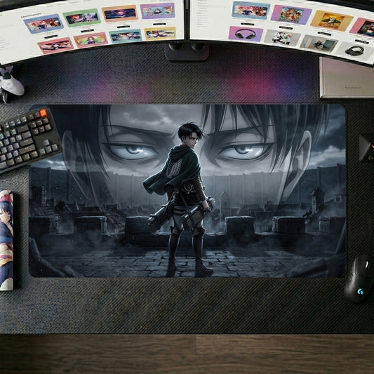 Eren anime mouse pad XL gaming desk mat Colossal Titan Cinematic Portrait