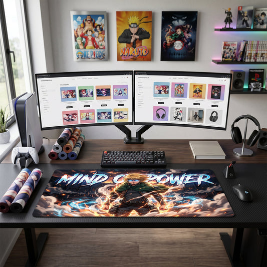 Eren anime mouse pad XL gaming desk mat Blaze Mind Power Cinematic