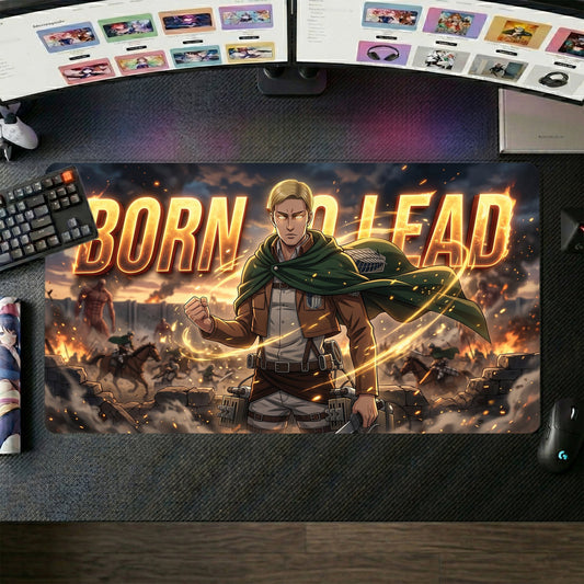 Eren anime mouse pad XL gaming desk mat Born To Lead Cinematic 1