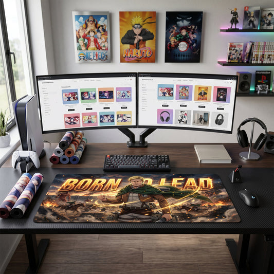 Eren anime mouse pad XL gaming desk mat Born To Lead Cinematic 1