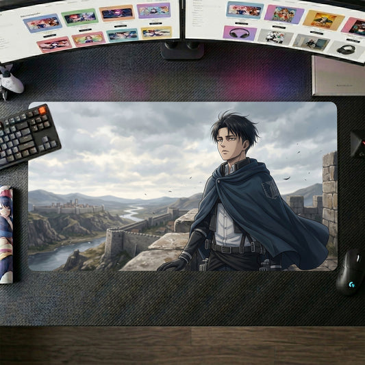 Eren anime mouse pad XL gaming desk mat Cloudy Heroic Landscape Portrait
