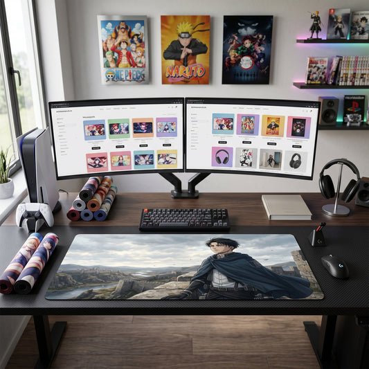 Eren anime mouse pad XL gaming desk mat Cloudy Heroic Landscape Portrait