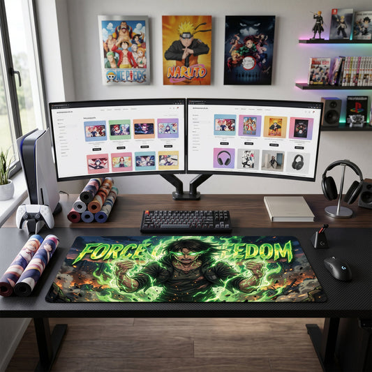 Eren anime mouse pad XL gaming desk mat Force Of Freedom Cinematic Flare