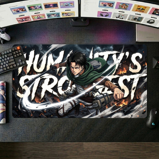 Eren anime mouse pad XL gaming desk mat Humanitys Strongest Cinematic