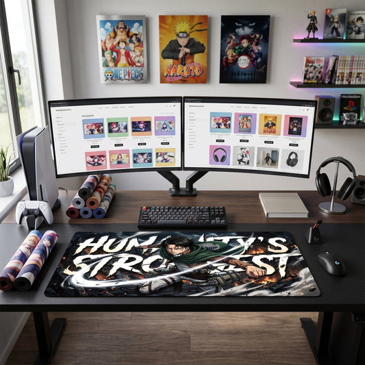 Eren anime mouse pad XL gaming desk mat Humanitys Strongest Cinematic