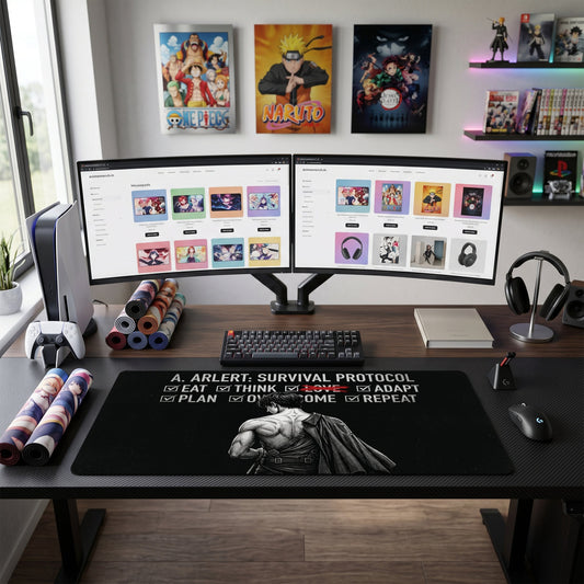 Eren anime mouse pad XL gaming desk mat Survival Protocol Cinematic