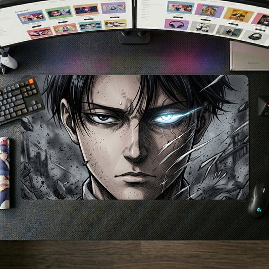 Eren anime mouse pad XL gaming desk mat Titan Shift Dark Cinematic