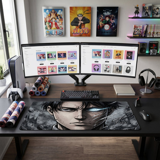 Eren anime mouse pad XL gaming desk mat Titan Shift Dark Cinematic