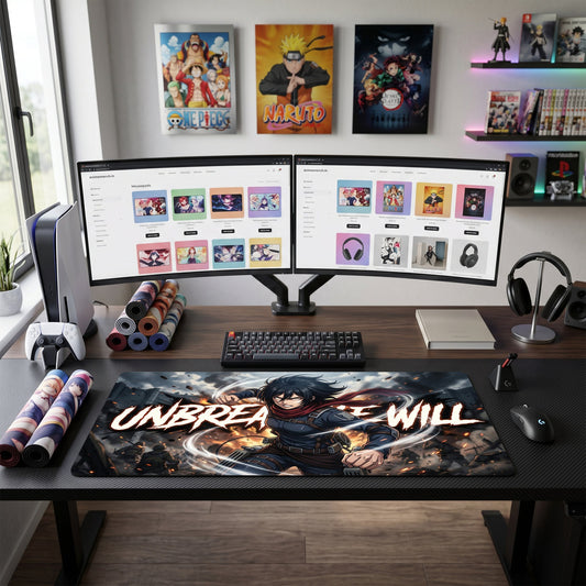 Eren anime mouse pad XL gaming desk mat Unbreakable Will Cinematic